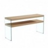 Console DKD Home Decor Verre Transparent MDF Marron Clair Moderne (160 x 45 x 80 cm) - Article for the home at wholesale prices