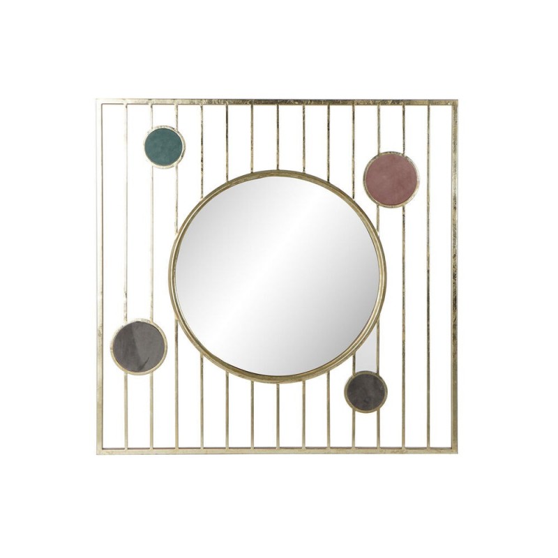 Miroir mural DKD Home Decor Verre Rose Doré Métal Cercles (100 x 3 x 100 cm) à prix grossiste - Article pour la maison à prix de gros