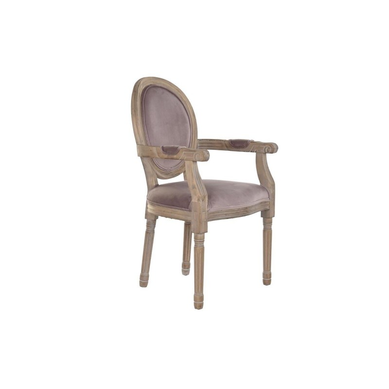 Dining Chair DKD Home Decor Rose Bois Polyester (55 x 52 x 95 cm) - Article for the home at wholesale prices