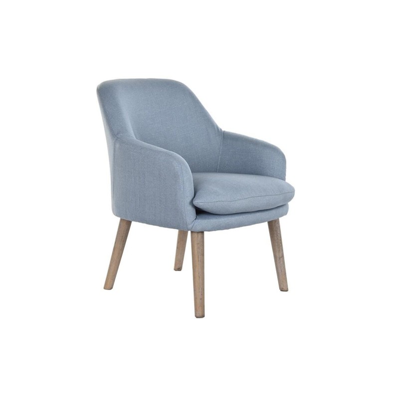 DKD Home Decor Chair Blue Wood Polyester (61 x 68 x 78 cm) - Article for the home at wholesale prices