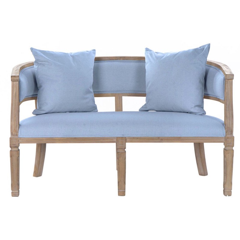 Sofa DKD Home Decor Bleu Linen Hevea wood (122 x 69 x 72 cm) - Article for the home at wholesale prices