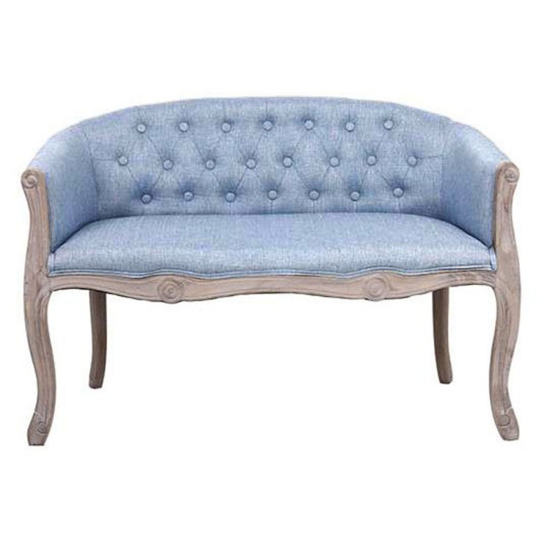Sofa DKD Home Decor Blue Polyester Hevea wood (107 x 61 x 71 cm) - Article for the home at wholesale prices