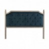 Headboard DKD Home Decor Natural Turquoise Linen Rubberwood (160 x 6 x 120 cm) - Article for the home at wholesale prices