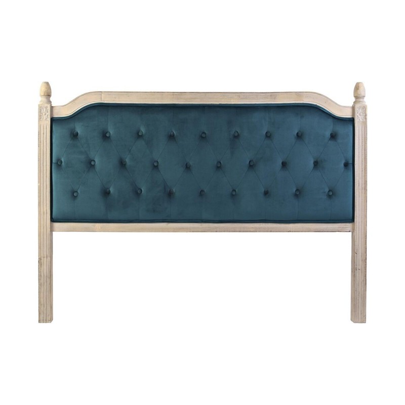 Headboard DKD Home Decor Turquoise Linen Rubberwood (160 x 6 x 120 cm) - Article for the home at wholesale prices