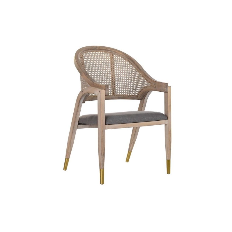 Dining Chair DKD Home Decor Natural Fir Dark Grey Wicker (59 x 55 x 88 cm) - Article for the home at wholesale prices