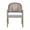 DKD Home Decor Fir Chair Polyester Light gray (59 x 55 x 88 cm) - Article for the home at wholesale prices