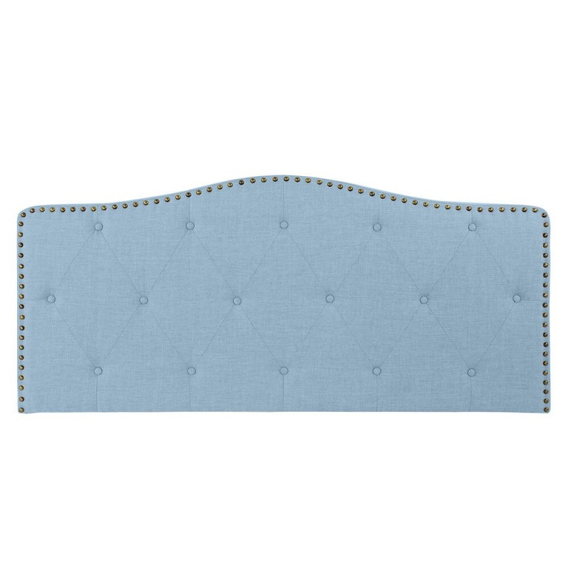 Tête de lit DKD Home Decor Bleu Polyester Bois d'hévéa (146 x 6 x 68 cm) à prix de gros - Article pour la maison à prix grossiste