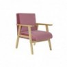 Seat DKD Home Decor Rose Polyester Wood MDF (61 x 63 x 77 cm) - Article for the home at wholesale prices