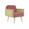 Seat DKD Home Decor Rose Polyester Rattan (66 x 64 x 79 cm) - Article for the home at wholesale prices