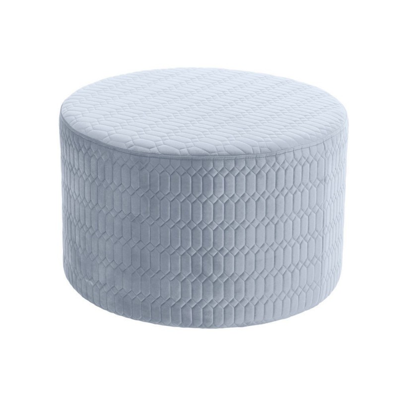 Repose-pied DKD Home Decor Polyester Bleu ciel Éponge Bois MDF (55 x 55 x 35 cm) - Article pour la maison à prix de gros