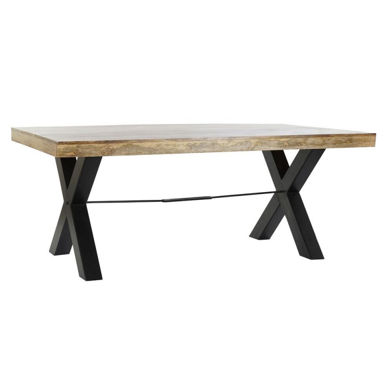 Dining Table DKD Home Decor Metal Mango Wood (200 x 100 x 77 cm) - Article for the home at wholesale prices