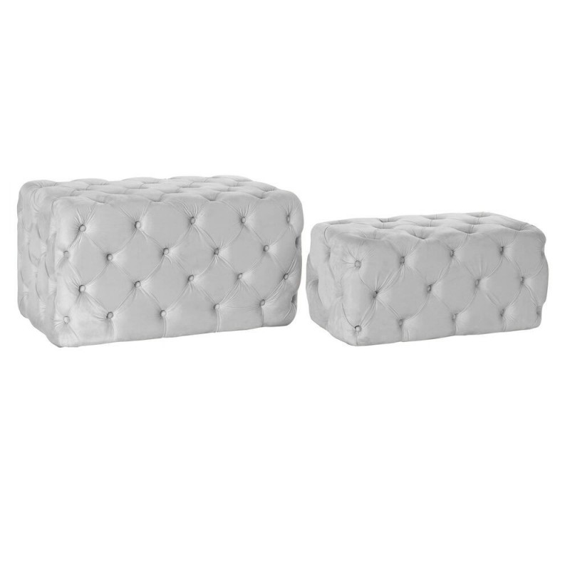 Coffre de Rangement DKD Home Decor Gris (88 x 53 x 47.76 cm) (76 x 38 x 35 cm) (2 pcs) à prix de gros - Article pour la maison à prix grossiste