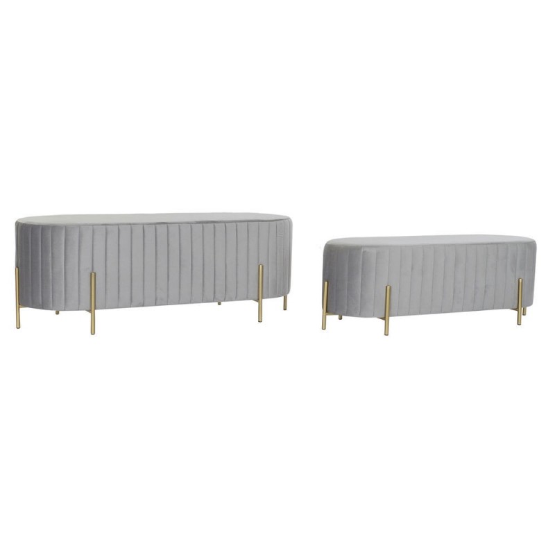 Storage Box DKD Home Decor Grey (123 x 50 x 45 cm) (105 x 39 x 37 cm) (2 pcs) - Article for the home at wholesale prices