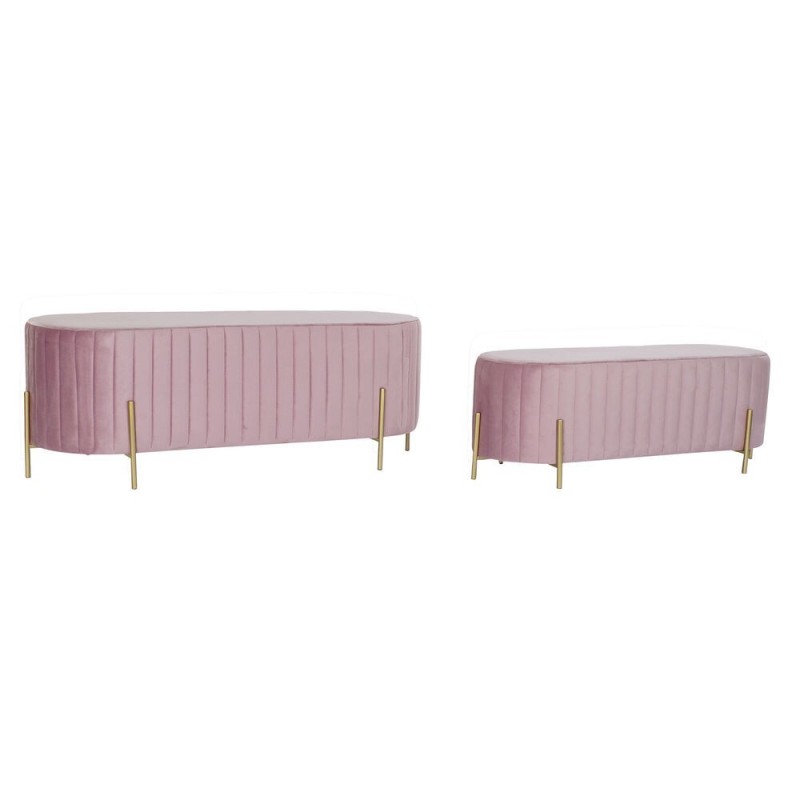 Storage Box DKD Home Decor Pink (123 x 50 x 45 cm) (105 x 39 x 37 cm) (2 pcs) - Article for the home at wholesale prices