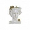 DKD Home Decor Golden White Resin planter (27 x 25 x 36.5 cm) - Article for the home at wholesale prices