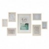 Porte photos mural DKD Home Decor Verre Bois MDF (7 pcs) - Article pour la maison à prix de gros Porte photos mural DKD Home Decor Verre Bois MDF (7 pcs) - Article pour la maison à prix de gros