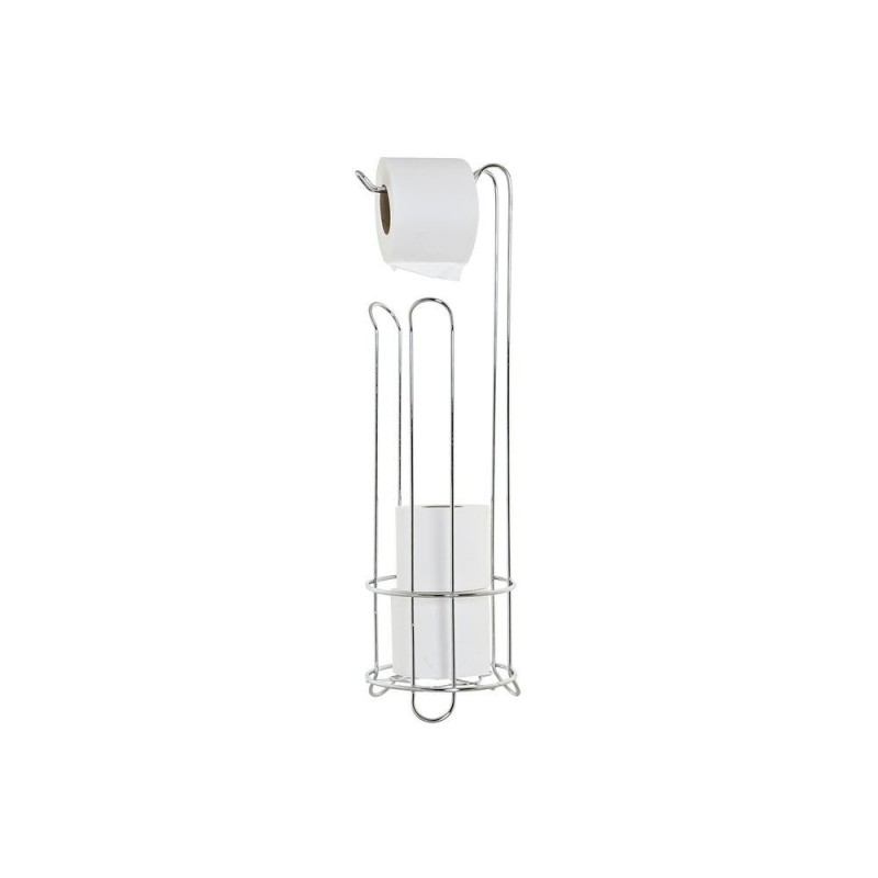 Toilet roll holder DKD Home Decor Silver Metal Chrome (16 x 15 x 16 cm) - Article for the home at wholesale prices