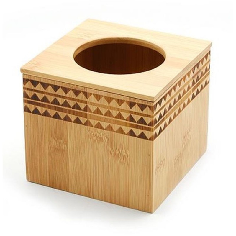 Boîte à mouchoirs DKD Home Decor Bambou (12.4 x 12.4 x 11 cm) à prix de gros - boite de mouchoirs à prix grossiste