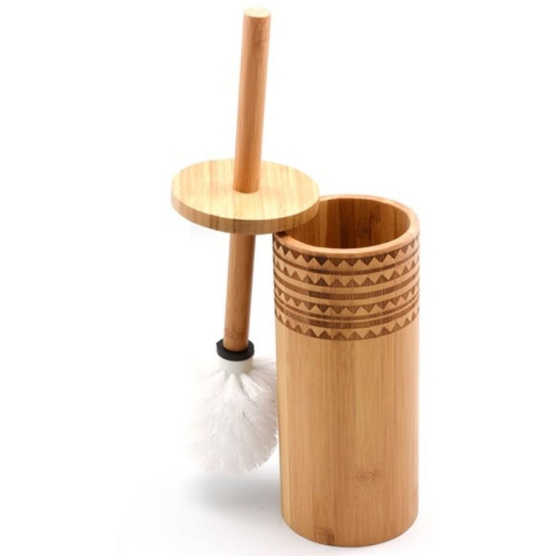 Toilet brush DKD Home Decor Bamboo (10 x 10 x 24 cm) - Article for the home at wholesale prices
