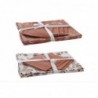 Nappe et serviettes de table DKD Home Decor Coton Terre cuite Blanc (150 x 150 x 0.5 cm) (36 x 35 x 0,5 cm) (2 pcs) - Article pour la maison à prix de gros
