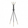 Coat rack DKD Home Decor Black Steel Hevea wood (65 x 65 x 179 cm) - Article for the home at wholesale prices