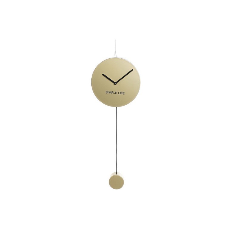Wall Clock DKD Home Decor Fer Doré (22 x 5.5 x 60 cm) - Article for the home at wholesale prices