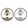 Wall Clock DKD Home Decor Silver Gilded Iron Gear (2 pcs) (60 x 5 x 60 cm) - Article for the home at wholesale prices