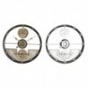 Wall Clock DKD Home Decor Silver Gilded Iron Gear (40 x 5.5 x 40 cm) (2 pcs) - Article for the home at wholesale prices
