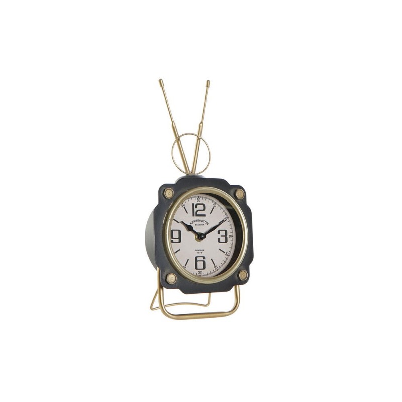 Horloge de table DKD Home Decor Verre Noir Doré Fer (15.5 x 8.5 x 32 cm) à prix grossiste - Article pour la maison à prix de gros