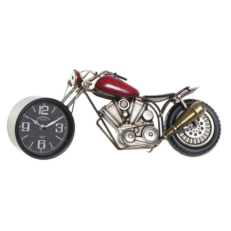 Horloge de table DKD Home Decor Verre Rouge Fer (46 x 14.5 x 20 cm) - Article pour la maison à prix de gros