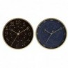 Horloge Murale DKD Home Decor Noir Bleu Aluminium (30 x 4 x 30 cm) (2 pcs) - Article pour la maison à prix de gros