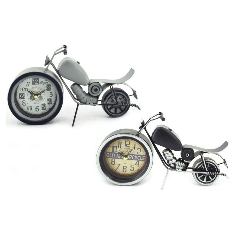 Table clock DKD Home Decor Black Grey Iron (29.5 x 7.5 x 17 cm) (2 pcs) - Article for the home at wholesale prices