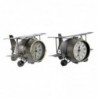 Table clock DKD Home Decor Avion Verre Gris Vert Fer (26 x 21 x 15 cm) (2 pcs) - Article for the home at wholesale prices