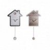 Horloge Murale DKD Home Decor Blanc Maison Bois MDF (32 x 4.5 x 56 cm) (2 pcs) - Article pour la maison à prix grossiste