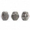 DKD Home Decor Owl Resin (12 x 11 x 14 cm) (3 pcs) - Article for the home at wholesale prices