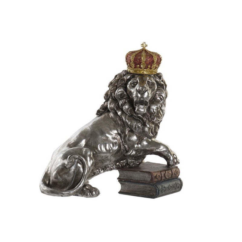 DKD Home Decor Silver Lion Resin Figure (42 x 25 x 45 cm) - Article for the home at wholesale prices