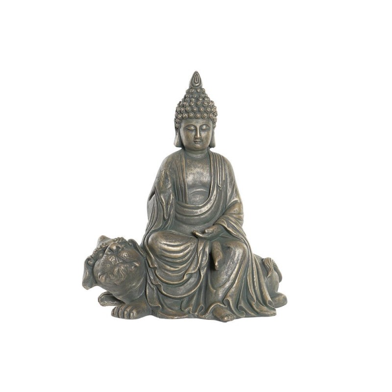 Figurine Décorative DKD Home Decor Fibre de Verre Buda Finition vieillie (38 x 25 x 43 cm) - Article pour la maison à prix de gros