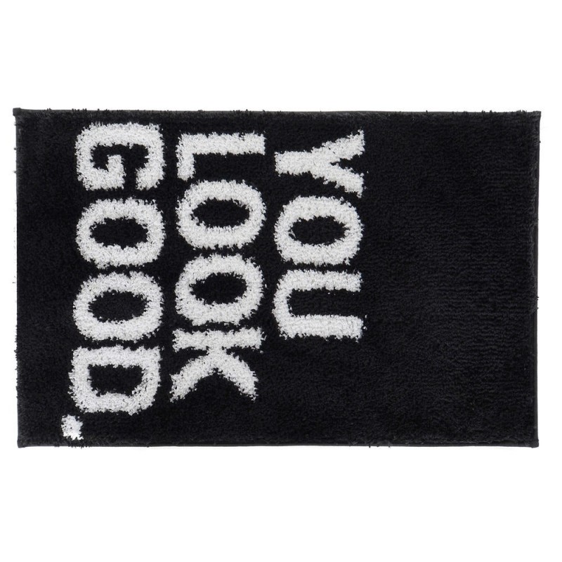 Tapis DKD Home Decor You Look Good Noir Microfibre (50 x 80 x 80 cm) à prix de gros - Article pour la maison à prix grossiste