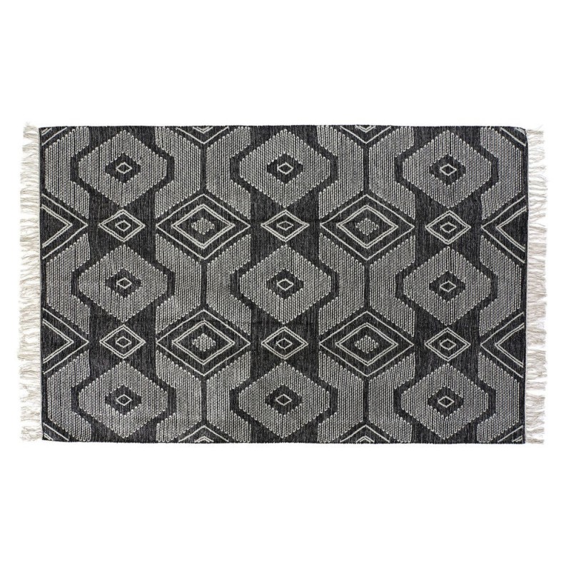 Carpet DKD Home Decor White Black Cotton (160 x 230 x 1 cm) - Article for the home at wholesale prices