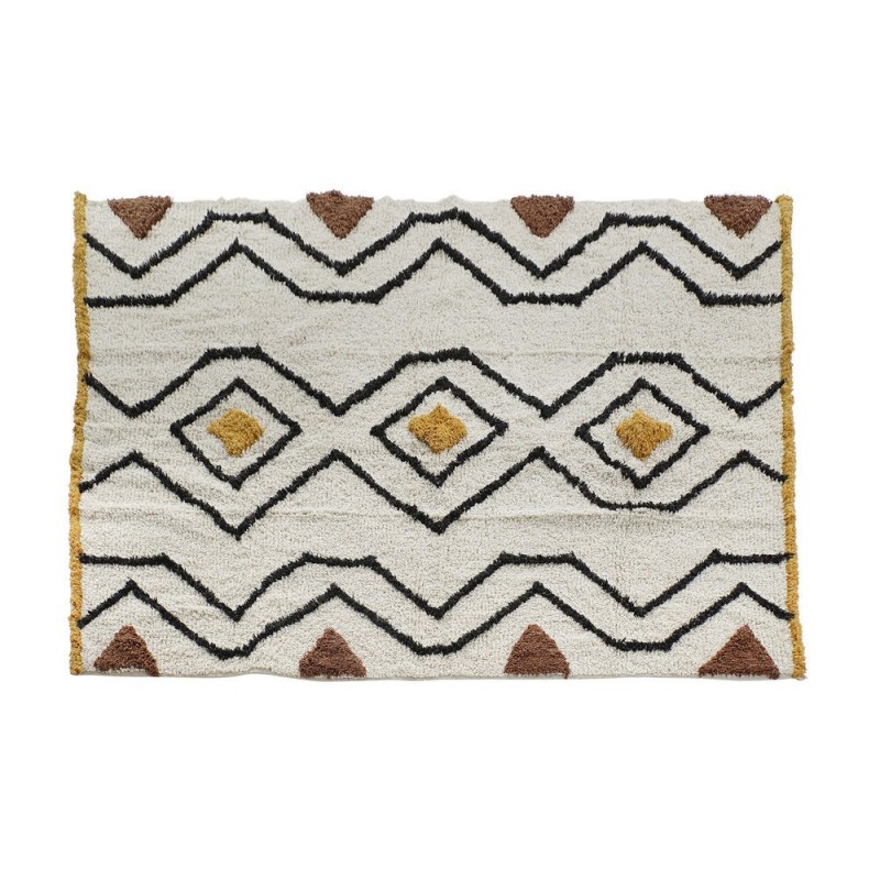 DKD Home Decor Cotton Boho rug (120 x 180 x 1 cm) - Article for the home at wholesale prices