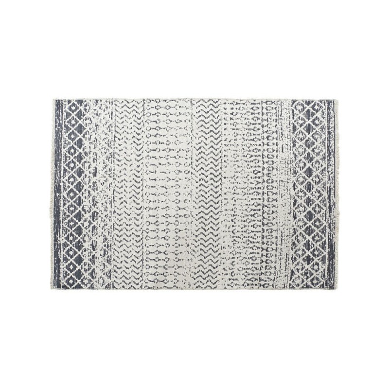 Tapis DKD Home Decor Blanc Gris Polyester Coton (120 x 180 x 1 cm) à prix grossiste - tapis à prix de gros