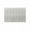Tapis DKD Home Decor Blanc Gris Polyester Coton (120 x 180 x 1 cm) - Article pour la maison à prix grossiste