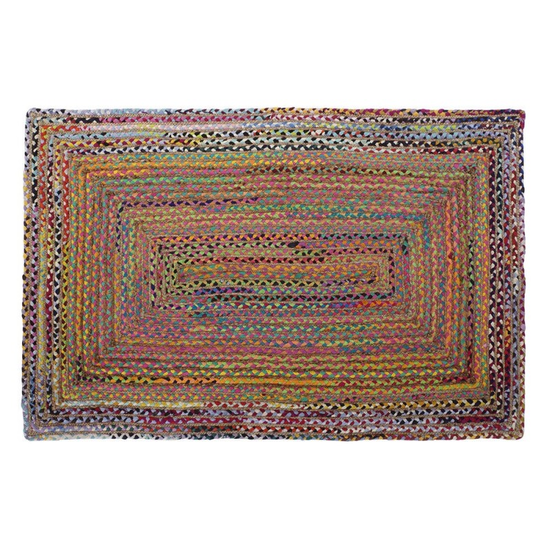 Tapis DKD Home Decor Marron Multicouleur Jute Coton (200 x 290 x 1 cm) - tapis à prix de gros