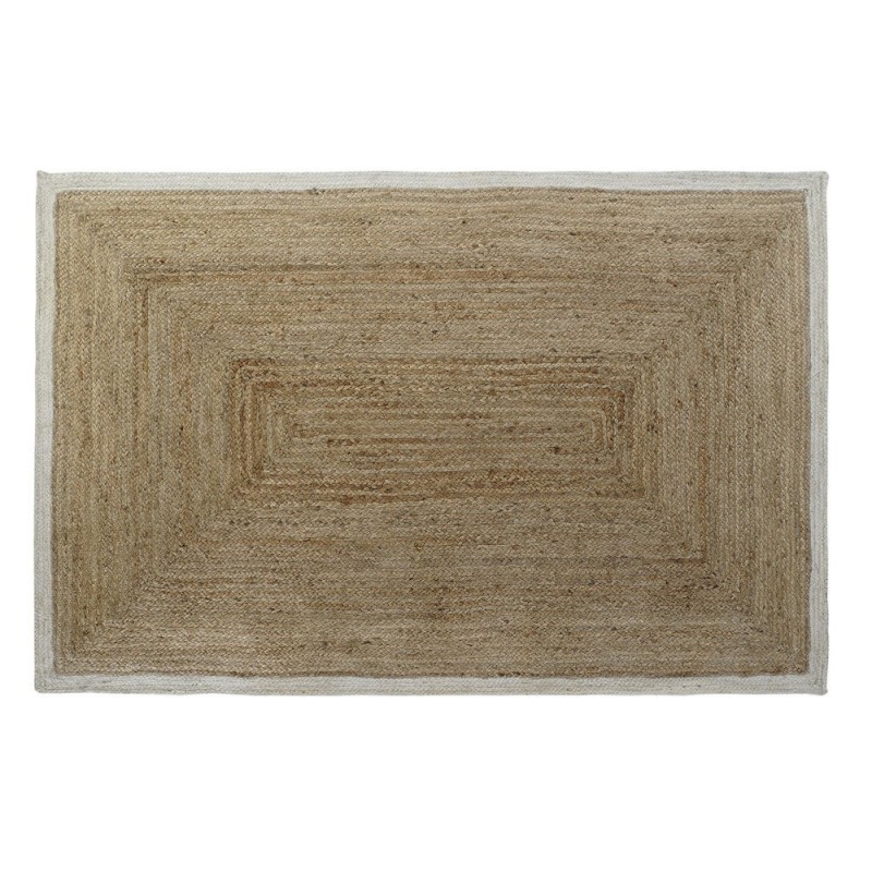 Tapis DKD Home Decor Blanc Jute Coton Marron Clair (160 x 230 x 1 cm) à prix grossiste - Article pour la maison à prix de gros