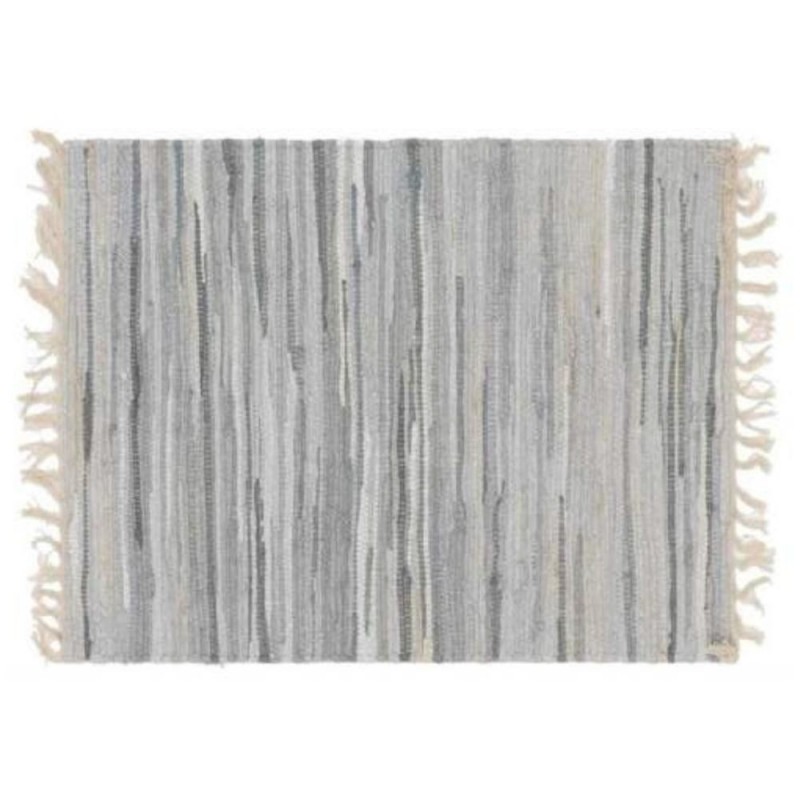 DKD Home Decor Cotton Leather Indian rug (160 x 230 x 1 cm) - Article for the home at wholesale prices