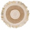 Tapis DKD Home Decor Beige Marron Coton Jute (160 x 160 x 1 cm) - Article pour la maison à prix de gros