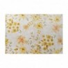 Carpet DKD Home Decor Yellow White Polyester Cotton Flowers (160 x 230 x 0.5 cm) - Article for the home at wholesale prices