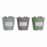 DKD Home Decor Lush Vibes Candle Set (3 pcs) (8 x 8 x 7.5 cm) - Article for the home at wholesale prices
