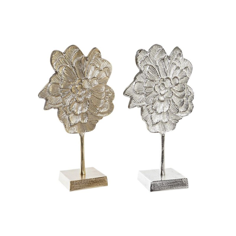 Figurine Décorative DKD Home Decor Fleur Aluminium (22 x 10 x 38 cm) (2 Unités) - Article pour la maison à prix grossiste