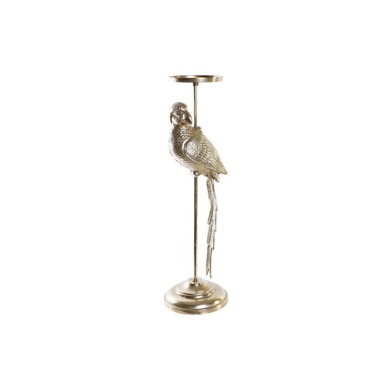 DKD Home Decor Champagne Aluminium Parrot Candle Pot (21 x 21 x 72 cm) - Article for the home at wholesale prices